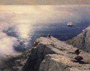 Ivan Aivazovsky A Rocky Coastal Landscape in the Aegean with Ships in the Distance Germany oil painting artist